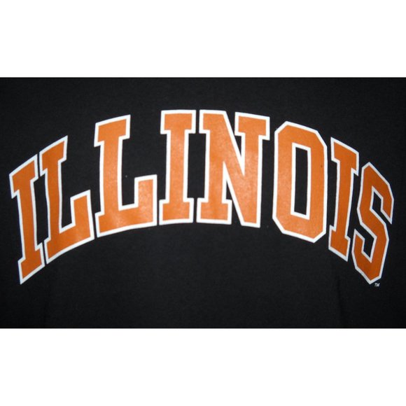 University of Illinois T Shirt Fighting Illini Mens X Large Black NCAA - Picture 3 of 6